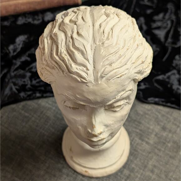 RARE Fred Press Vintage Mid Century Bust Sculpture, Goddess Circe as Child Youth - Picture 5 of 10